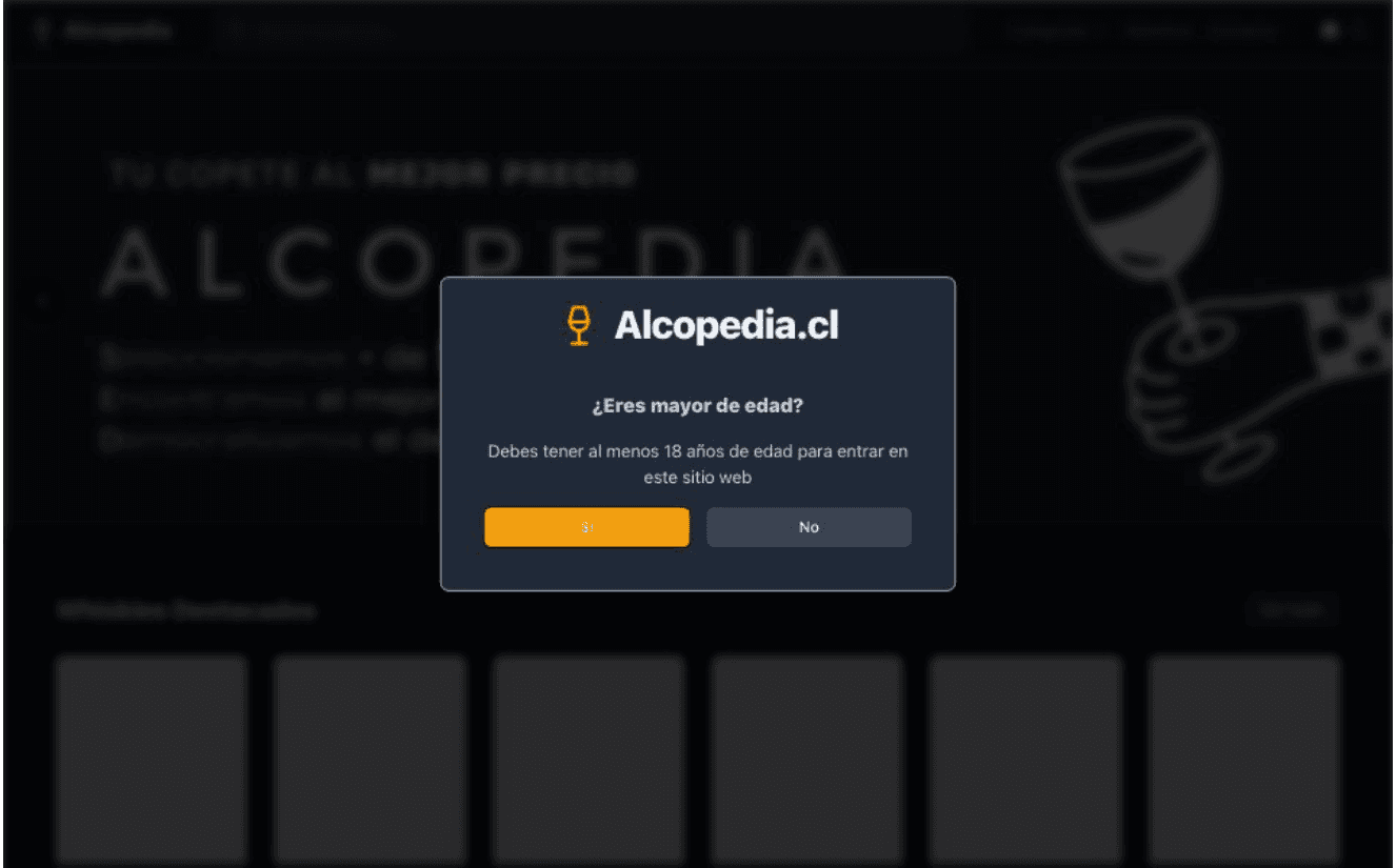 Screenshot de Alcopedia.cl